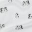 Musselin Bio~Organic Digital Pinguine - weiß
