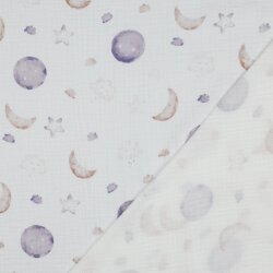 Musselin Bio~Organic Digital MOON - weiß