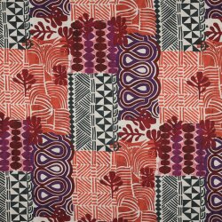 Canvas Digital Muster Patchwork - rot
