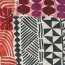 Canvas Digital Muster Patchwork - rot