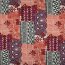 Canvas Digital Muster Patchwork - rot