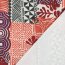 Canvas Digital Muster Patchwork - rot