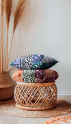 Canvas Digital Muster Patchwork - blau