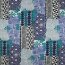 Canvas Digital Muster Patchwork - blau