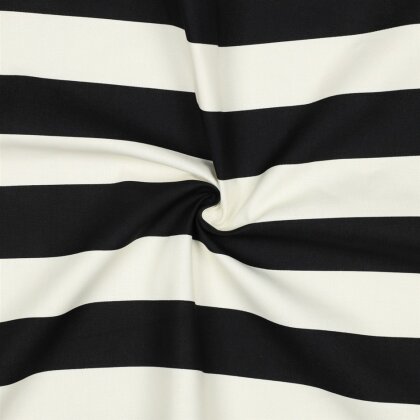 Canvas Blockstreifen - schwarz/creme