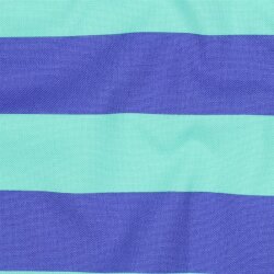 Canvas Blockstreifen - hellmint/blau
