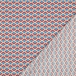 Baumwollpopeline Blüten - jeansblau