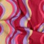 Baumwollpopeline Foliert bunte Wellenstreifen - rot