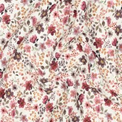 Rippenjersey Digital Viola Blumen - beere