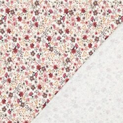 Rippenjersey Digital Viola Blumen - beere