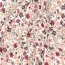 Rippenjersey Digital Viola Blumen - creme