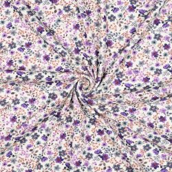 Rippenjersey Digital Blumen - PURPLE