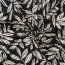 Baumwollsatin LEAVES - schwarz