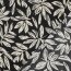 Baumwollsatin LEAVES - schwarz