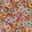 Baumwollpopeline Retro Blumen - pfirsich