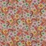 Baumwollpopeline Retro Blumen - pfirsich