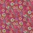 Baumwollpopeline Retro Blumen - fuchsia