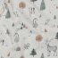 Baumwollpopeline Digital Waldtiere - creme