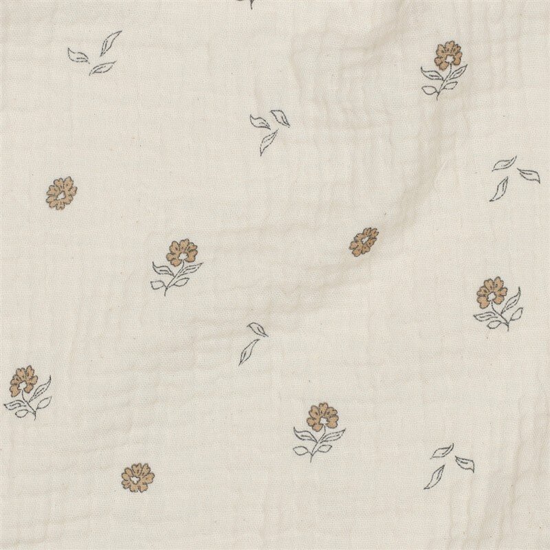 Musselin Bio~Organic Blumen - natur