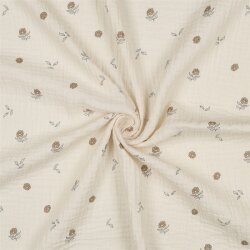 Musselin Bio~Organic Blumen - NATURAL