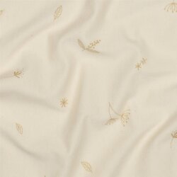 Baumwolljersey Bio~Organic kleine Blumen und Blätter...
