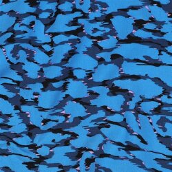Viskose 100% Leotupfen - wasserblau