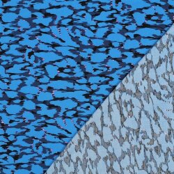 Viskose 100% Leotupfen - wasserblau