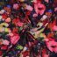 Viskose Lurex Digital Blumenkunst - dunkelblau