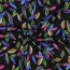 Viskose Jersey STRETCH Digital LEAVES - schwarz