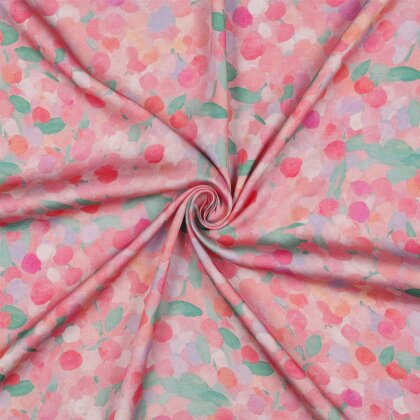 Viskosesatin Digital abstract - PINK