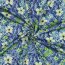 Viskosesatin Digital Blumen - dunkelblau