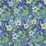 Viskosesatin Digital Blumen - dunkelblau