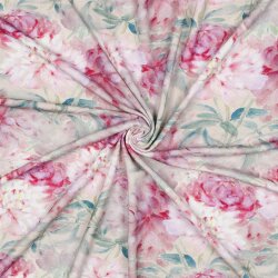 Viskose Jersey Digital Blumen - LIGHT PINK