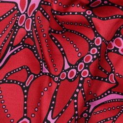 Baumwollsatin abstract - DARK RED