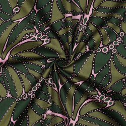 Baumwollsatin abstract - DARK GREEN