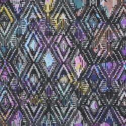 Baumwollsatin Digital Rauten - dunkelblau