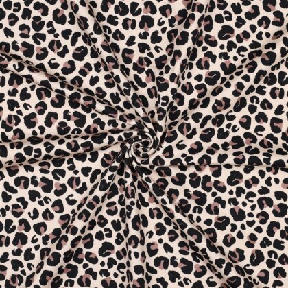 French Terry Digital Leo - beige