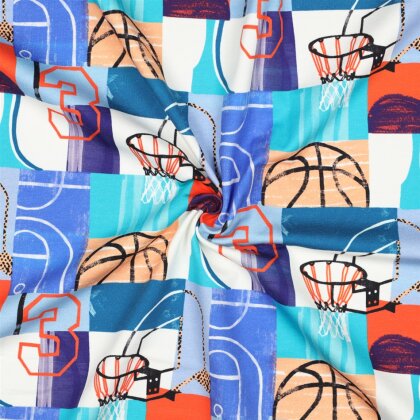 French Terry Digital BASKETBALL - BLUE