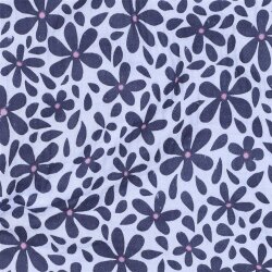 Musselin Blütenregen - jeansblau/hellblau