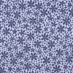 Musselin Blütenregen - jeansblau/hellblau