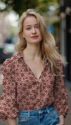 Musselin Blütenregen - jeansblau/hellblau