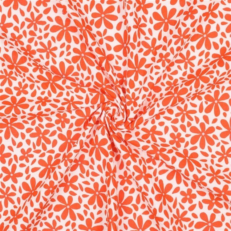 Musselin Blütenregen - orange/hellrosa