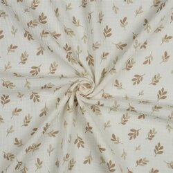 Musselin Blätter - taupe