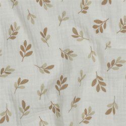 Musselin Blätter - taupe