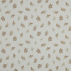 Musselin Blätter - taupe