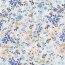 Baumwollvoile Digital Blumen - jeansblau