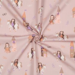 Baumwollpopeline Märchenprinzessin - softlila