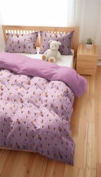 Baumwollpopeline Märchenprinzessin - softlila