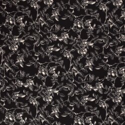 0,4 Meter - Viskose Crêpe Blumen beige