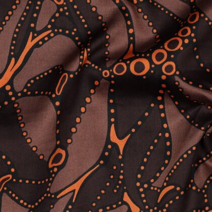 Baumwollsatin abstract - DARK BROWN